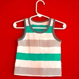Carter's Multicolored Striped Pocket Tank Top